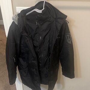 Pelle Black Graphic Hoodie size large